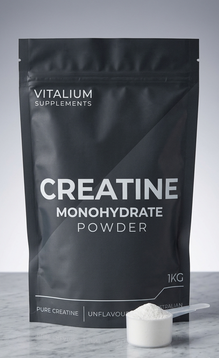 Creatine Monohydrate Powder by Vitalium Supplements lifestyle shot